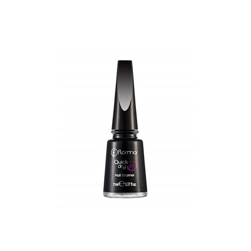 FLORMAR QUICK DRY NAIL ENAMEL QD10 BLACK MINIMALISM