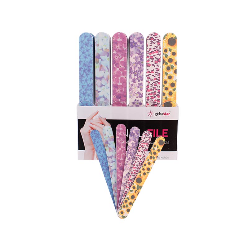 GLOBAL STAR NAIL FILE FLOWER DESIGN CB-1F