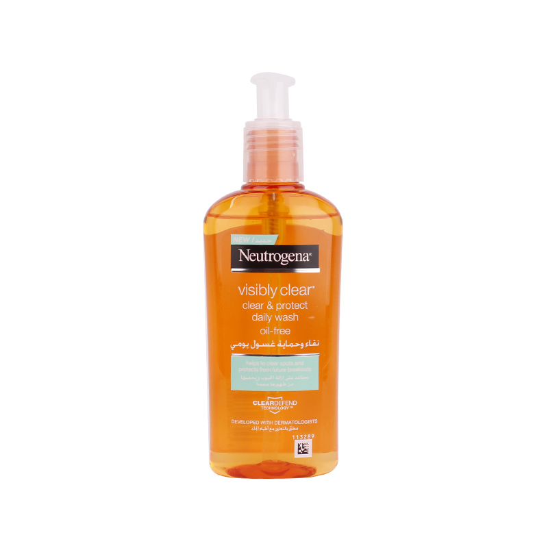 NEUTROGENA CLEAR & PROTECT DAILY OIL FREE WASH - 200 ML