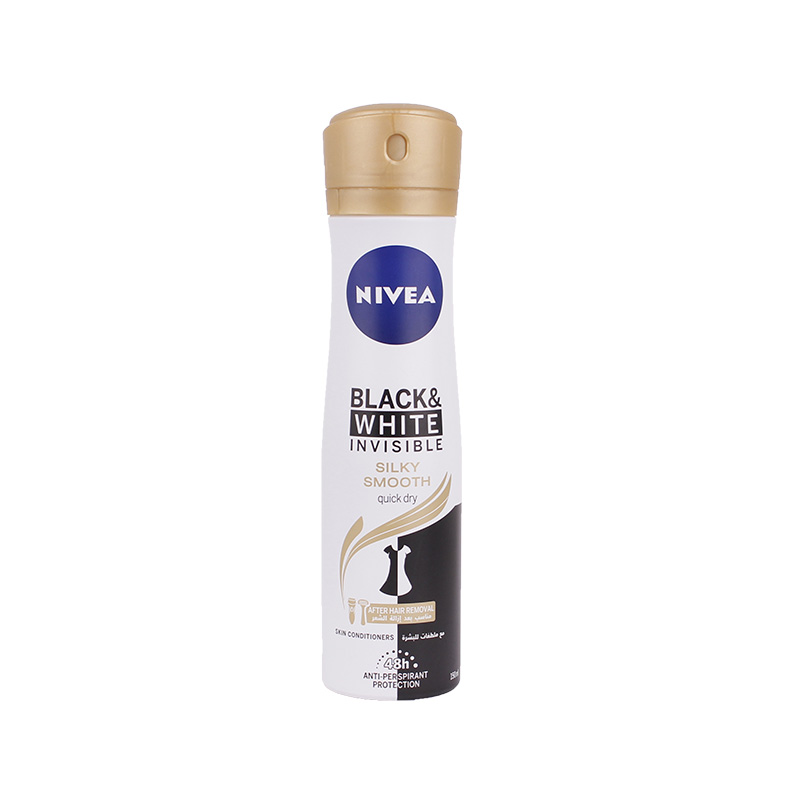 NIVEA DEO SPRAY INV .BALCK&WHITE SILK SMOOTH FEM