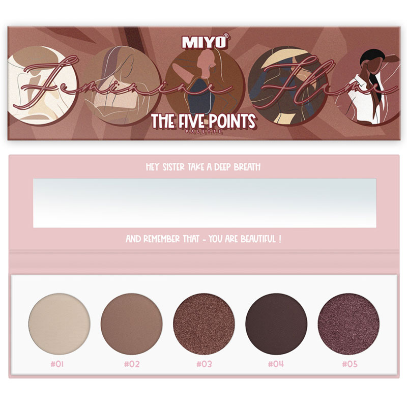 MIYO FIVE POINT PALETTS EYESHADOWS _11 FEMININE FLAME