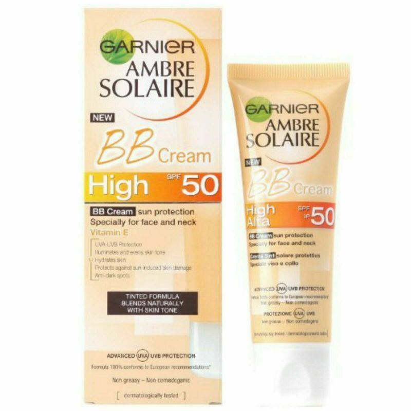 GARNIER AMBRE SOLAIRE BB CREAM SUN PROTECTION FOR FACE AND NECK SPF50