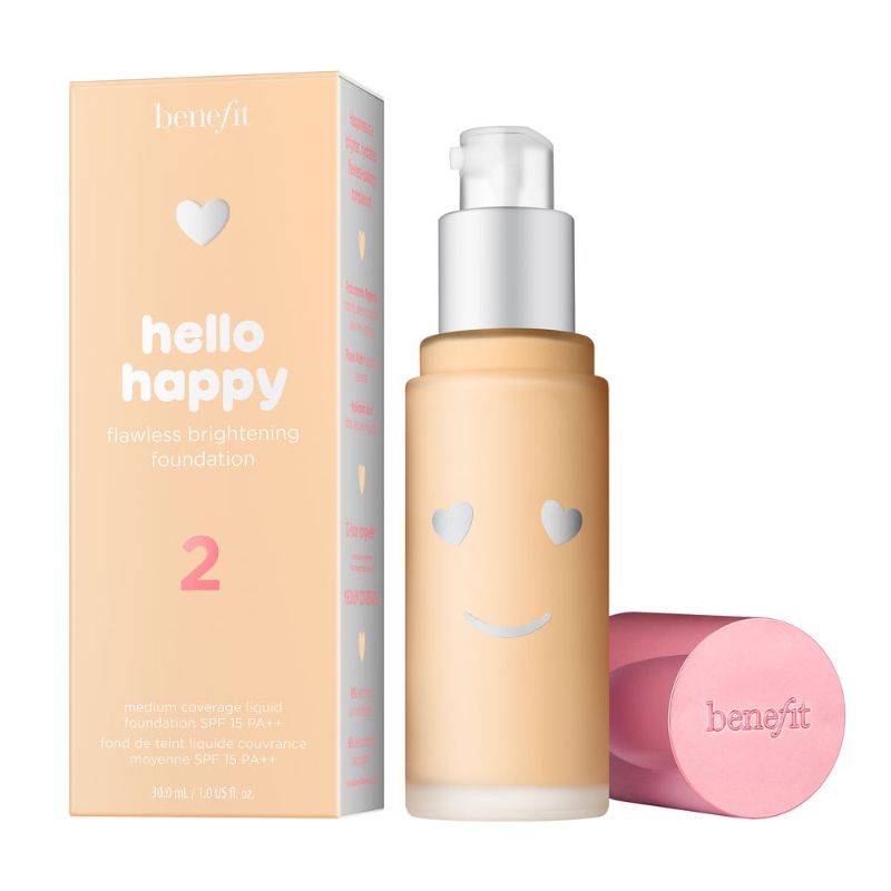 BENEFIT HELLO HAPPY FLAWLESS BRIGHTENING SHADE 02 FM FND LQD