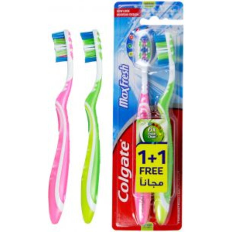 MAX FRESH SOFT فرشاة أسنان كولجيت 1 + 1 مجانا