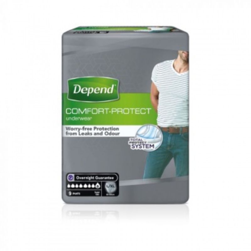 DEPEND PANTS SUPER FOR MALE 9X6 L/XL