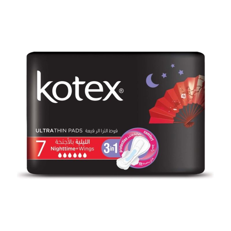 KOTEX FEMININE PADS ULTRA NIGHTIME 7X14
