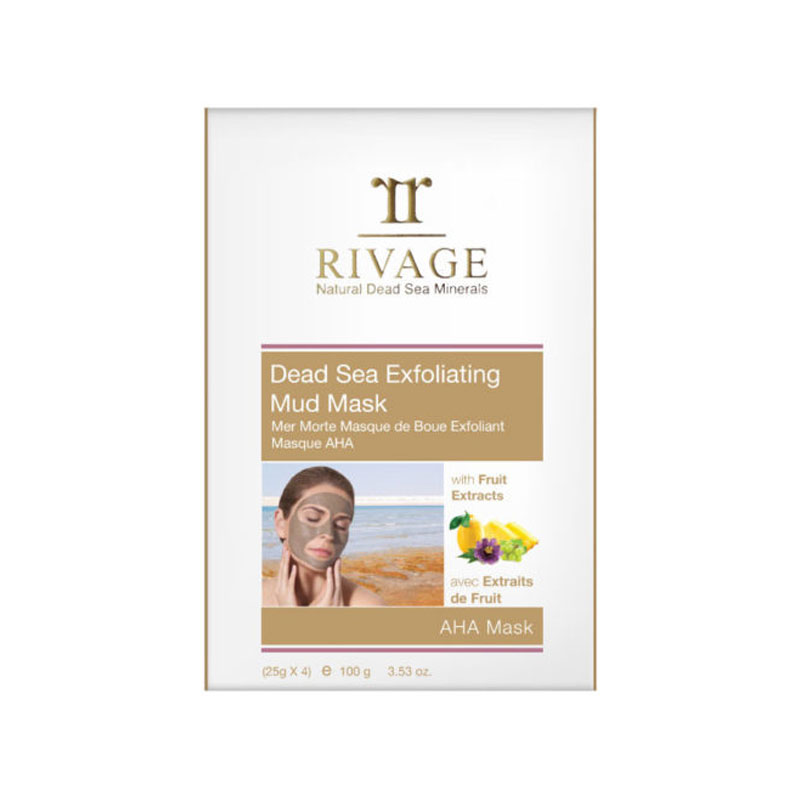 RIVAGE DEAD SEA EXFOLIATING MUD MASK - AHA MASK (25 G X 4)