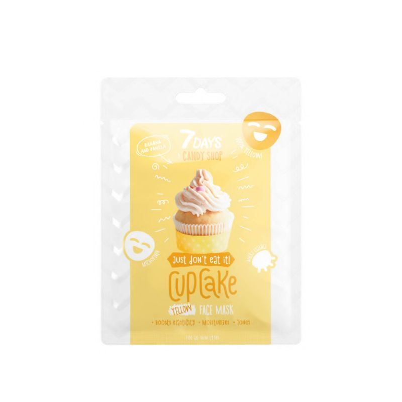 7 DAYS YELLOW FACE SHEET MASK CUPCAKE