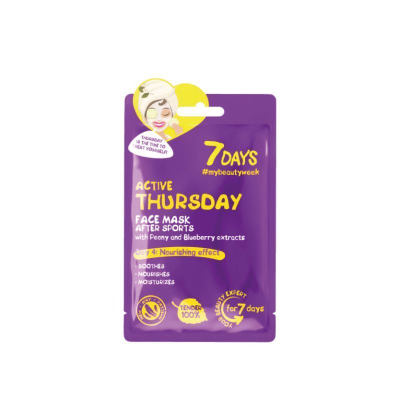 7 DAYS FACE SHEET MASK AFTER SPORTS ACTIVE THURSDAY