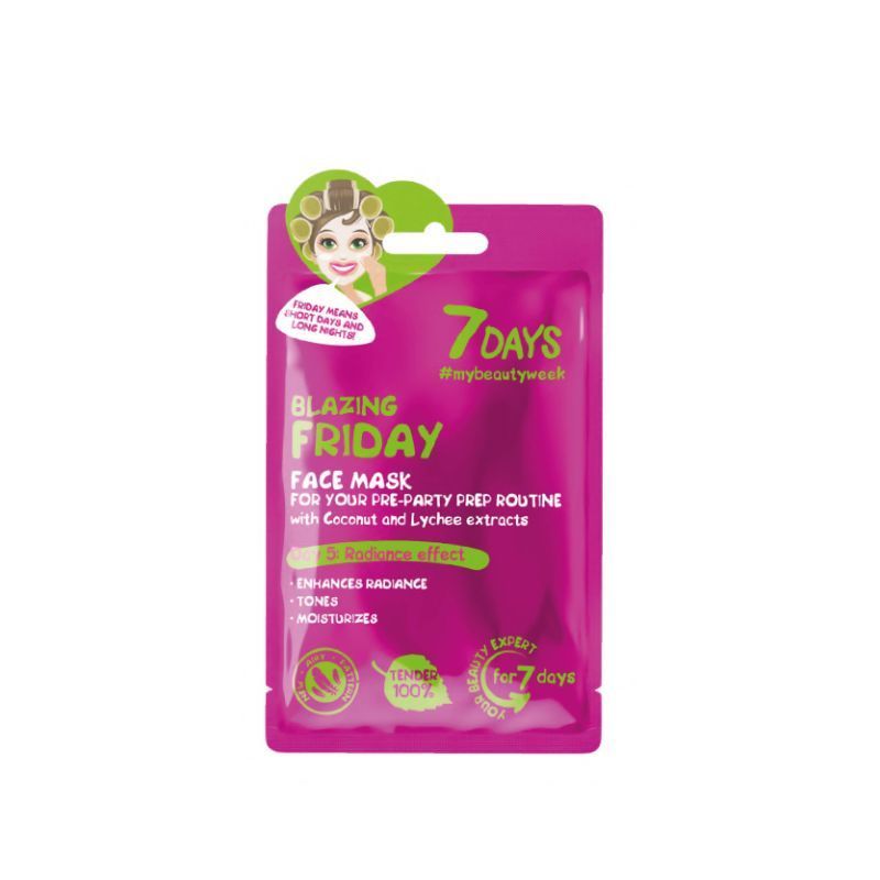 7 DAYS FACE SHEET MASK FOR YOUR PRE-PARTY PREP ROUTINE BLAZING FRIDAY