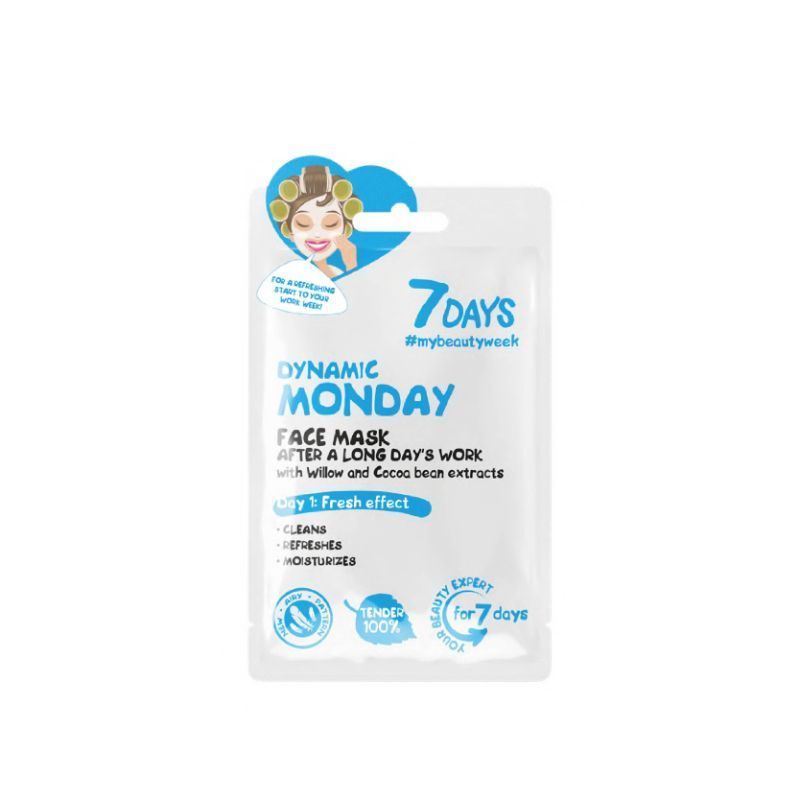 7 DAYS FACE SHEET MASK AFTER A LONG WORKING DAY DYNAMIC MONDAY