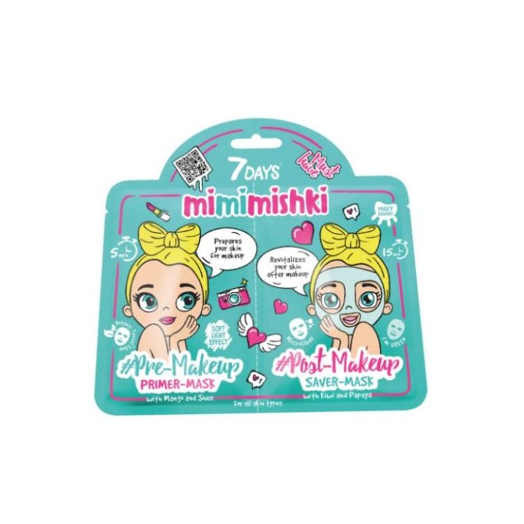 7 DAYS FACE MASK 2 IN 1 PRE-MAKEUP & POST-MAKEUP IM GREEN
