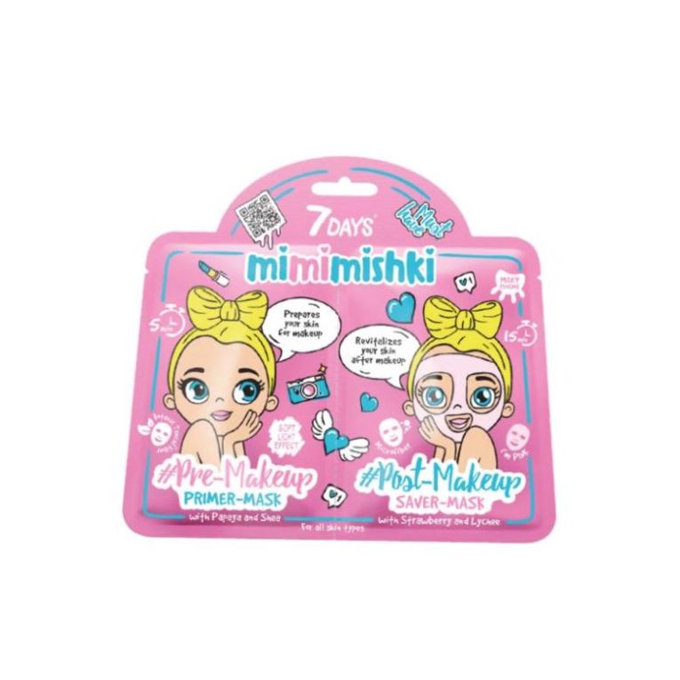 7 DAYS FACE MASK 2 IN 1 PRE-MAKEUP & POST-MAKEUP IM PINK