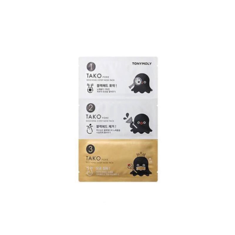 TONYMOLY TAKO PORE GOLD KING 3 STEP NOSE PACK