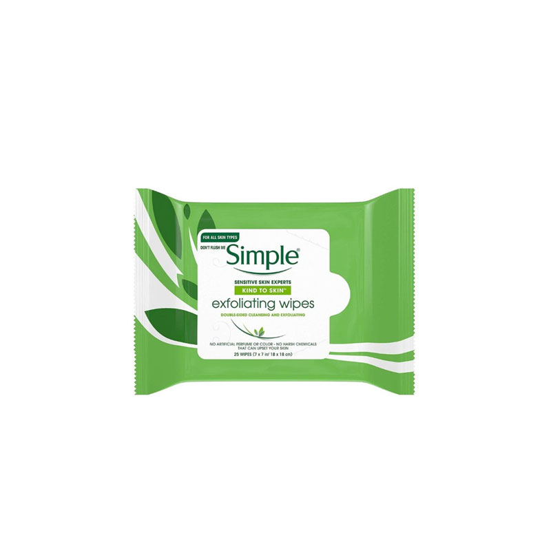 SIMPLE EXFOLIATING WIPES 25`S