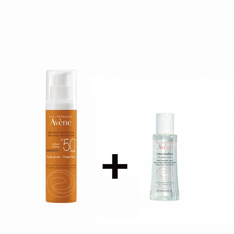 AVENE SUNBLOCK FLUID TINTED + AVENE MICELLAR LOTION 100ML