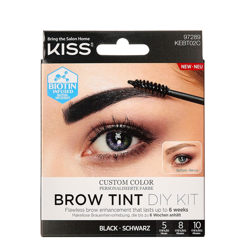 KISS KEBT02CKS BROW TINT KIT - BLACK رموش