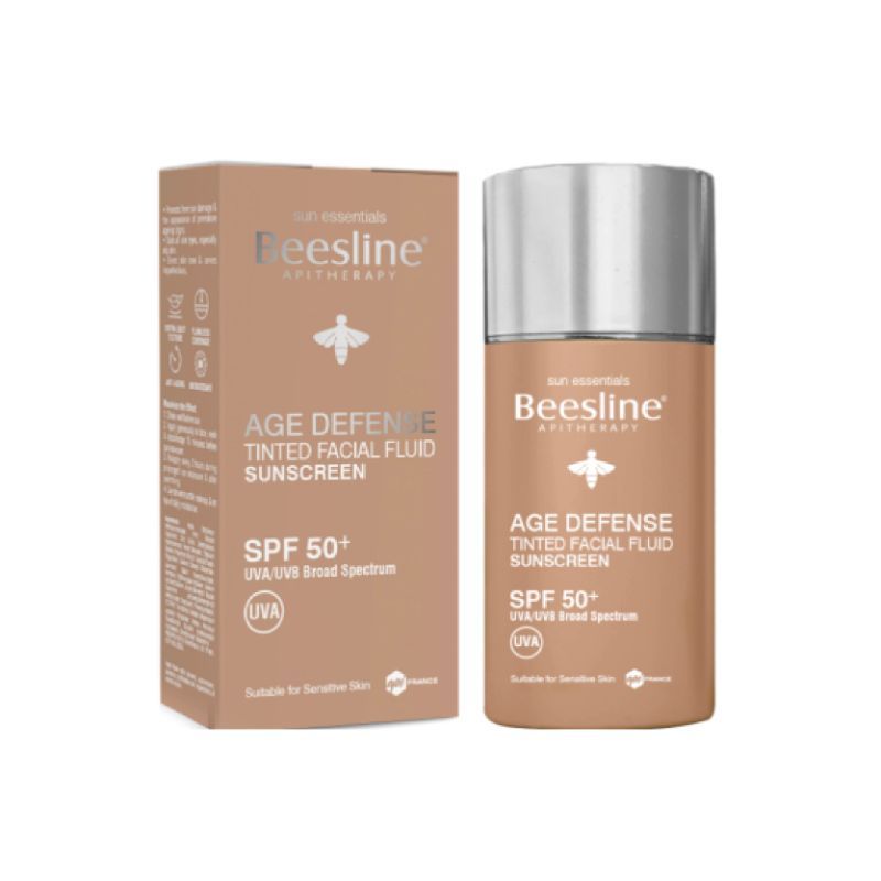 BEESLINE AGE DEFENSE TINTED SUN BLOCK FLUID 40ML -LIGHT