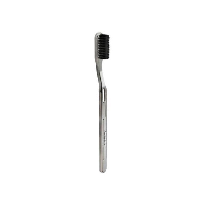 DENTISSIMO TOOTHBRUSH CHROMED HANDLE + BLACK HARD FILAMENTS