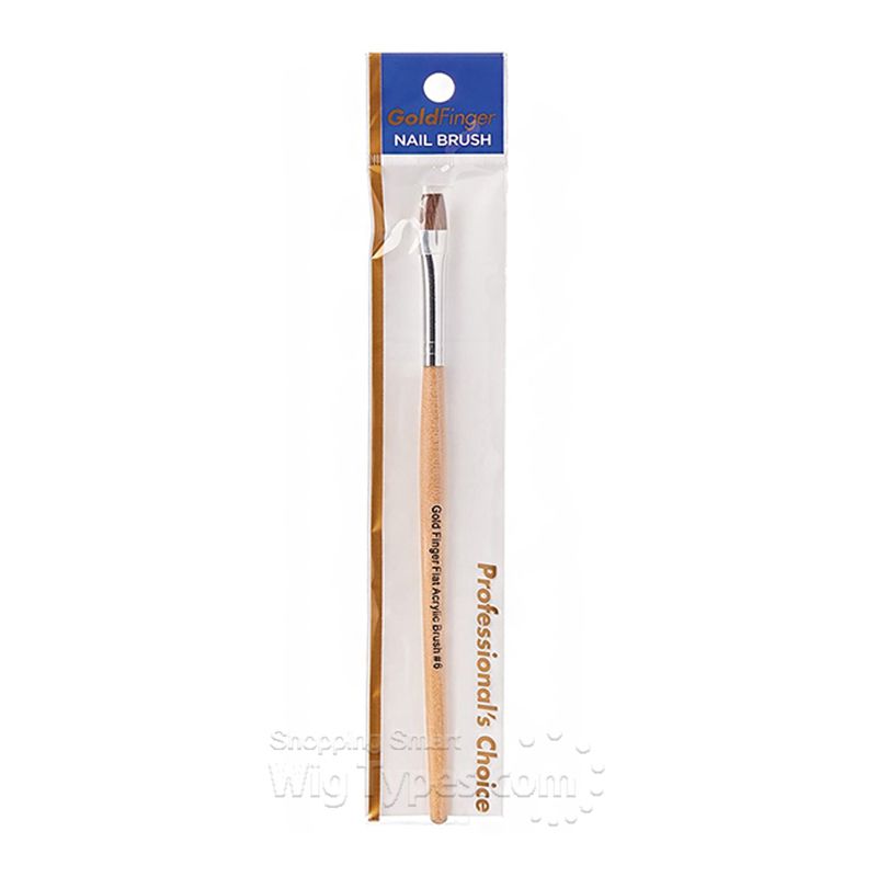 KISS GABR300-GOLD FINGER FLAT ACRYLIC BRUSH#6