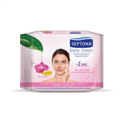 SEPTONA EYES&FACE MAKE UP REMOVER WIPES ORCHID