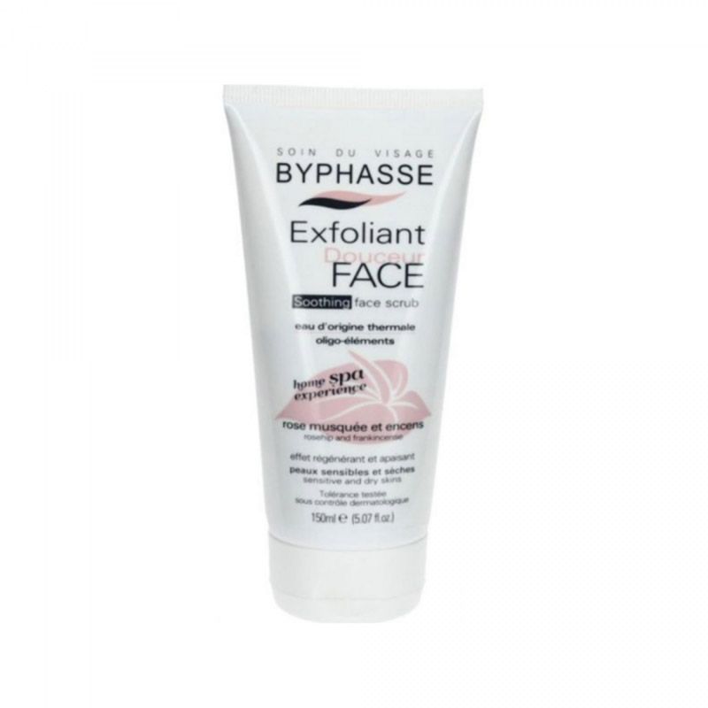 BYPHASSE EXFOLIANT FACE SOOTHING FACE SCRUP ROSEHIP AND INCENSE 150ML