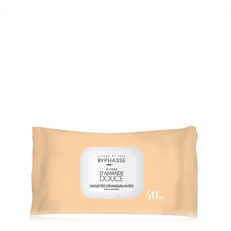 BYPHASSE FACE AND EYES MAKEUP REMOVER WIPS LINGETTES ALL SKIN TYPES 40