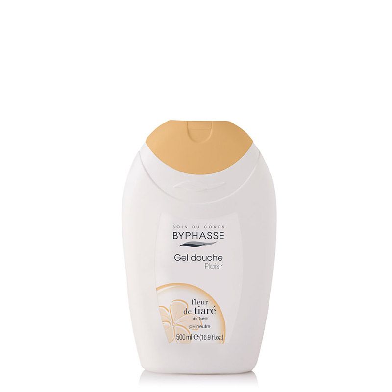 BYPHASSE GEL DOUCHE PLAISIR BODY SHOWER GEL FLUR DE TIARE 500ML