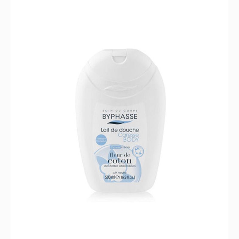 BYPHASSE LAIT DE DOUCHE CARESSE BODY SHOWER CREAM FLEUR DE COTON 500ML