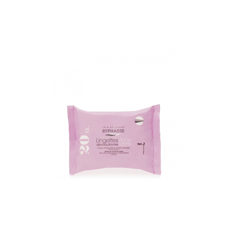 BYPHASSE MAKE UP REMOVER WIPES FOR OILY SKIN 20PCS