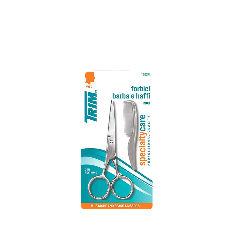 TRIM SCISSORS & COMB MUSTACHE/BEARD 00717