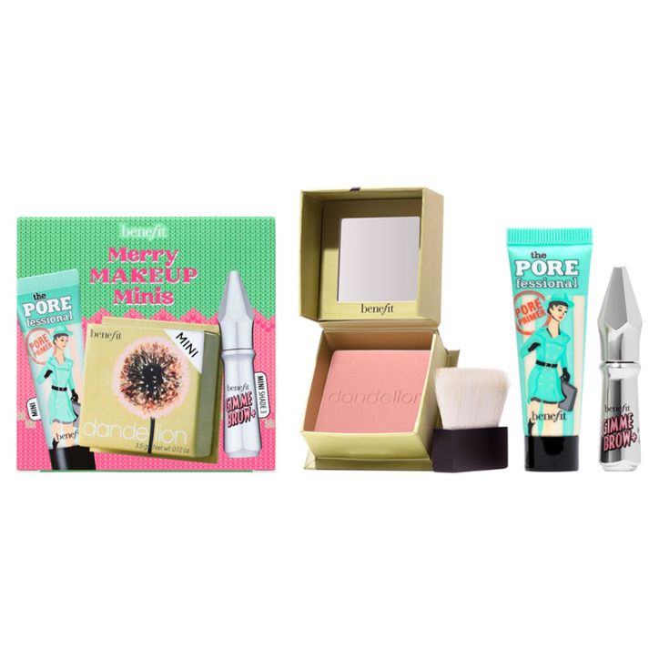 BENEFIT Holiday 2021 $20 Set w/ Dandelion Merry Makeup Minis