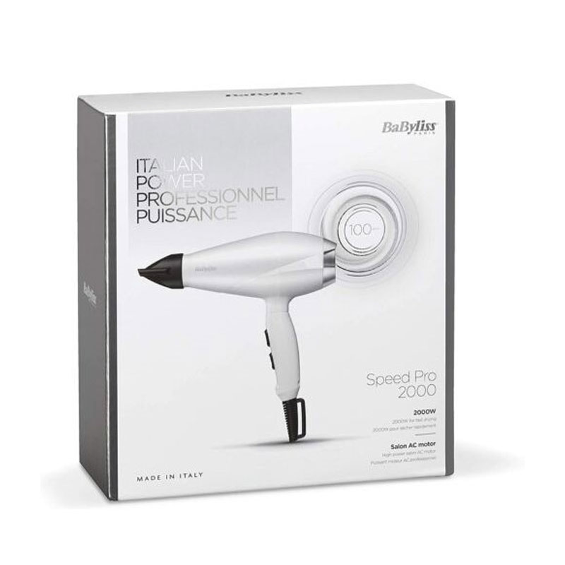 BA-DRYER 2000W 1NOZ WHITE/SILVER