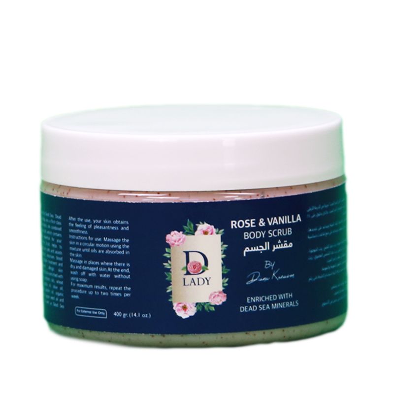 D LADY BODY SCRUB ROSE & VANILLA 400GR