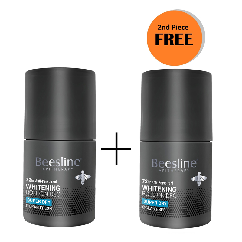 BEESLINE WHITENING DEO ROLL ON 50ML - SUPER DRY OCEAN FRESH/ 1+1 FREE OFFER