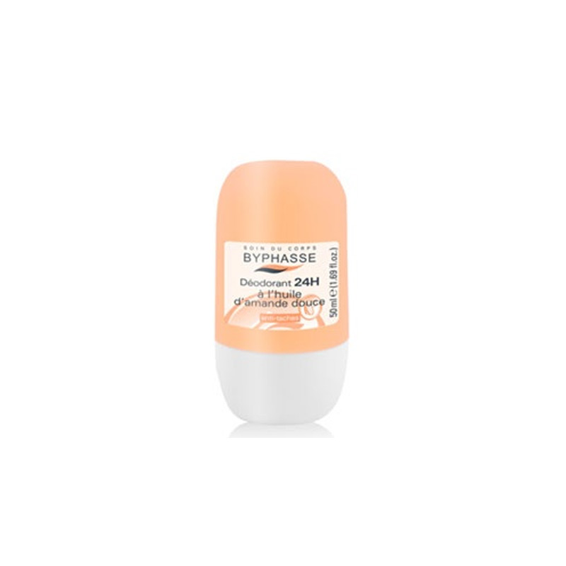 BYPHASSE 24H DEODORANT SWEET ALMOND OIL (ROLL-ON) 50ML