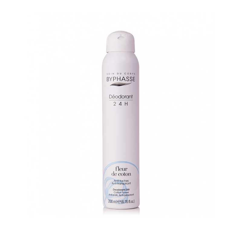 BYPHASSE UNISEX 24H ANTI-PERSPIRANT DEODORANT COTTON FLOWER (SPRAY) 200 ML