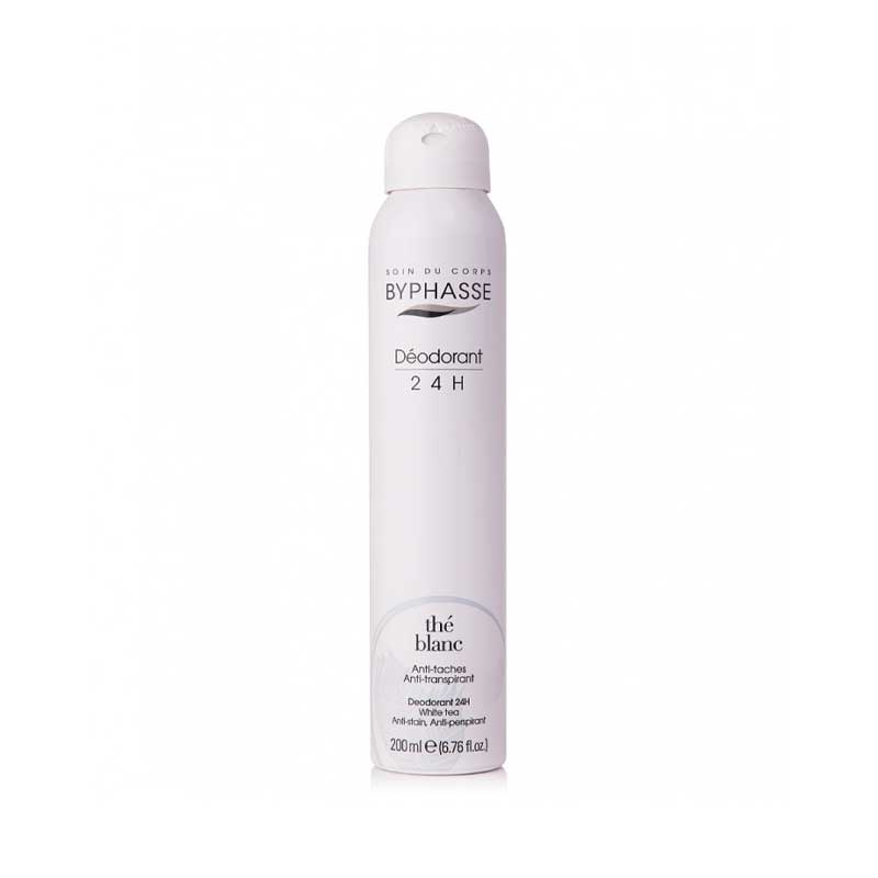 BYPHASSE UNISEX 24H ANTI-PERSPIRANT DEODORANT WHITE TEA (SPRAY) 200 ML