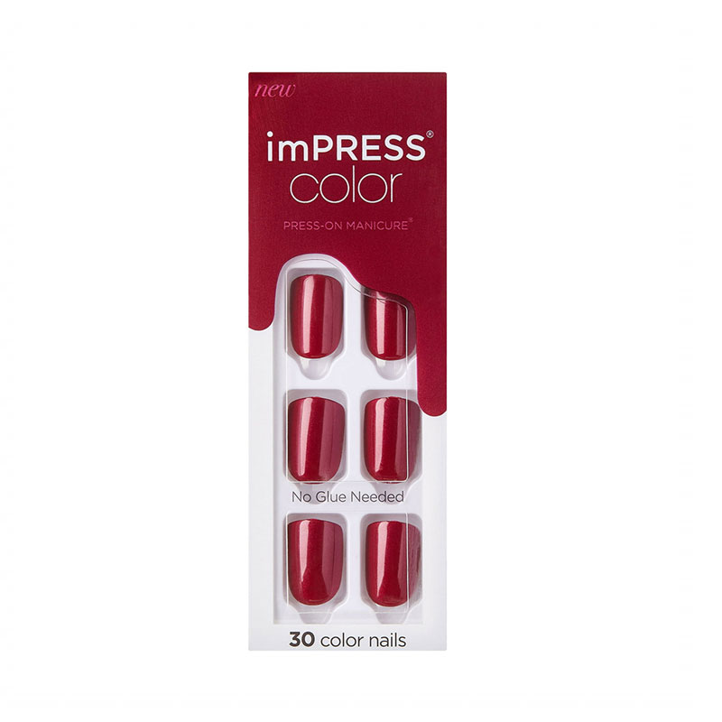 KISS IMC28CKS IMPRESS COLOR- RED VELVET - أظافر