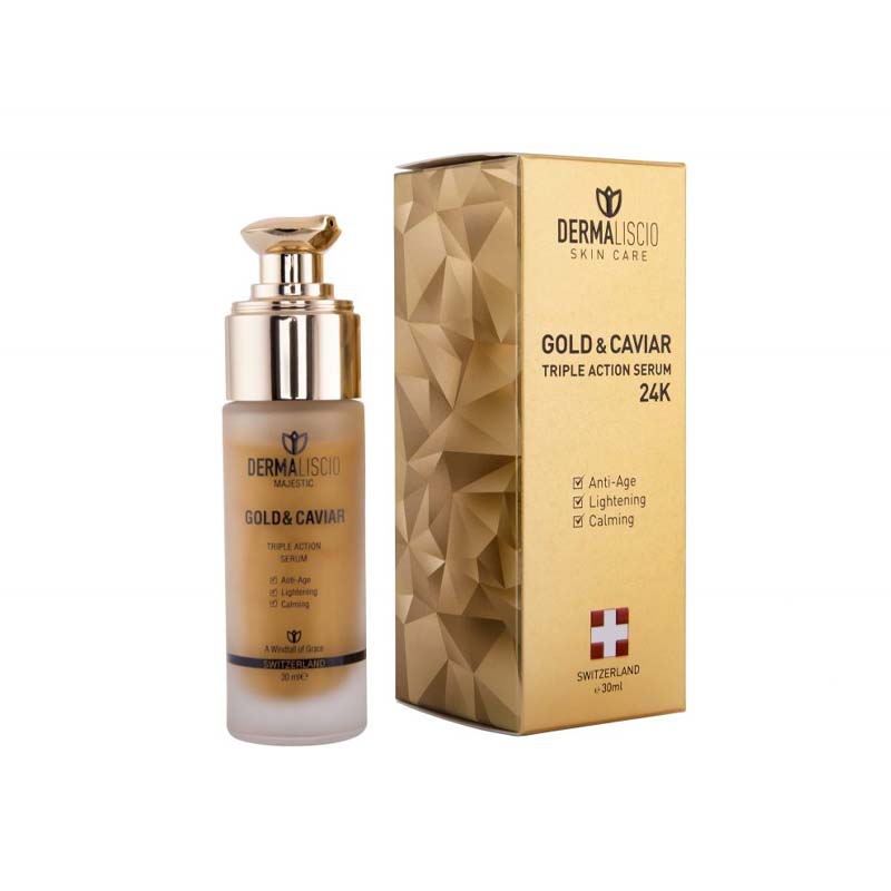 DERMALISCIO SKIN CARE GOLD AND CAVIAR TRIPLE ACTION SERUM