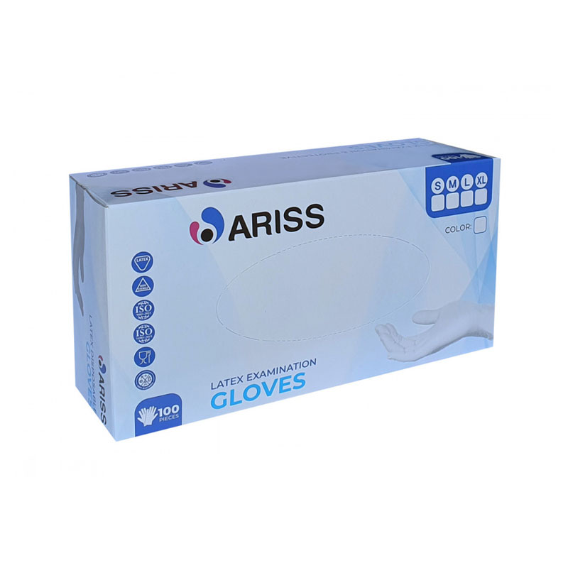 RZ LATEX GLOVES BLACK MEDIUM