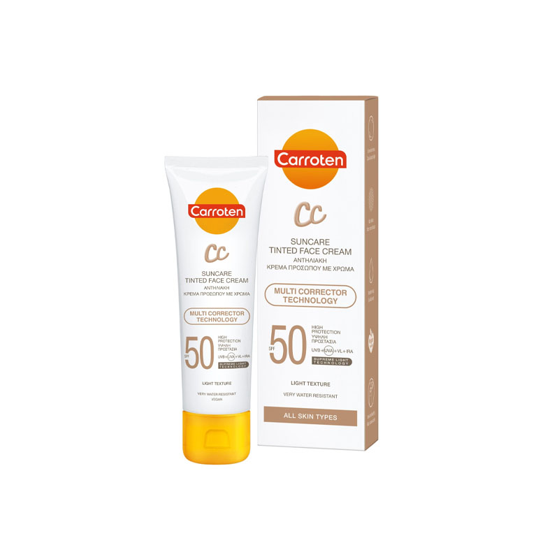 Carroten CC Suncare Tinted Face Cream 50ml - SPF50 