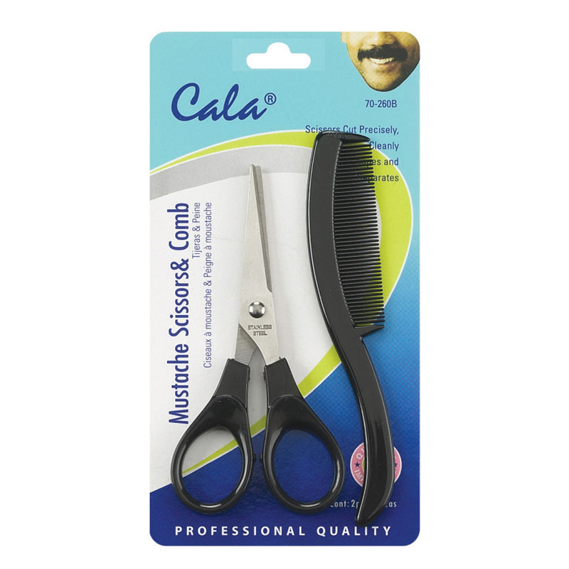 CALA MUSTACHE SCISSORS& COMB مقص شوارب