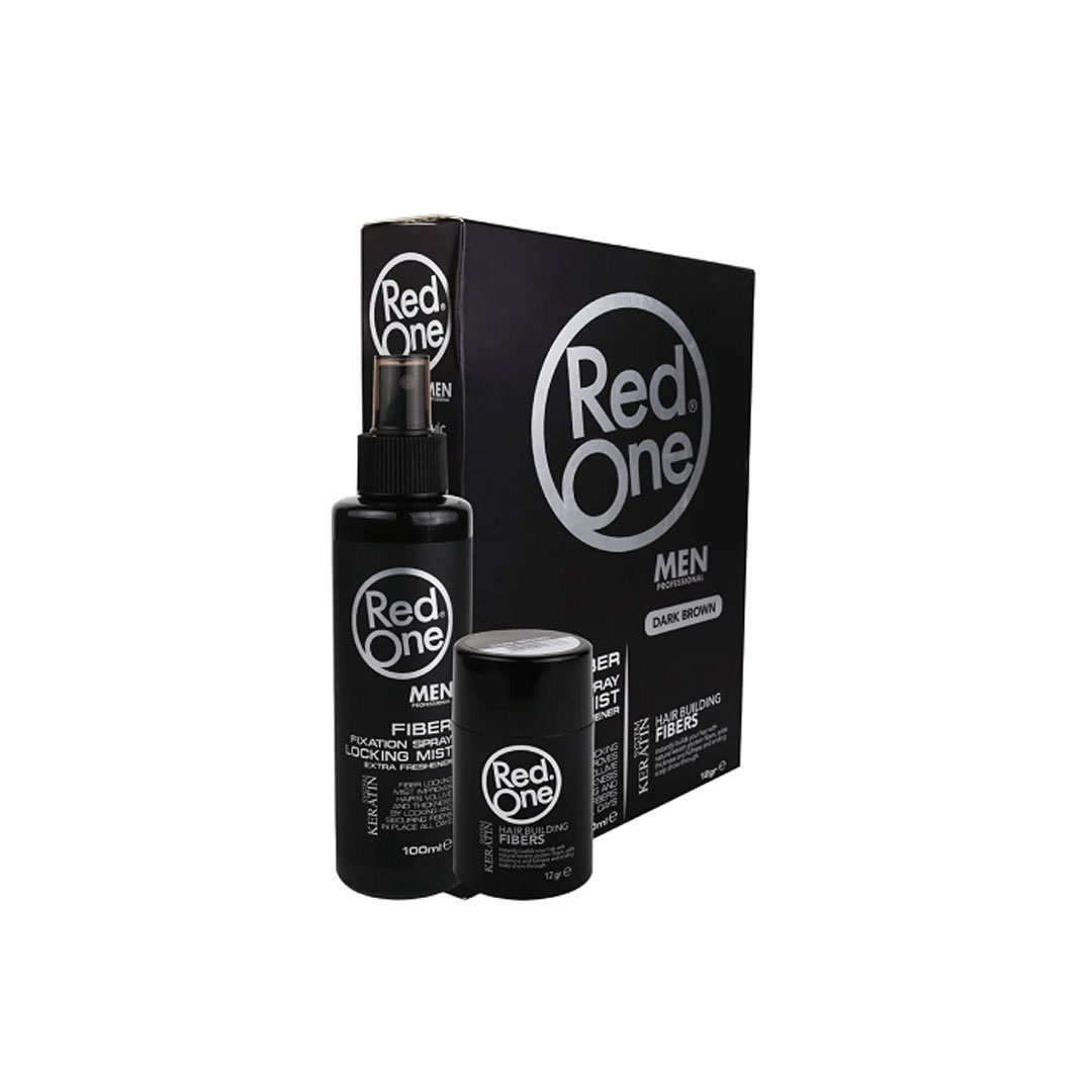 Red One Fiber Fixation Locking Spray & Fibers - 100ml+12g Brown