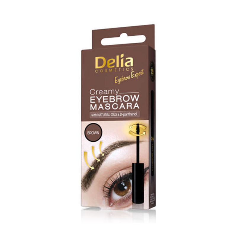DELIA EYE8ROW EXPERT CREAMY EYEBROW MASCARA BROWN 4ML