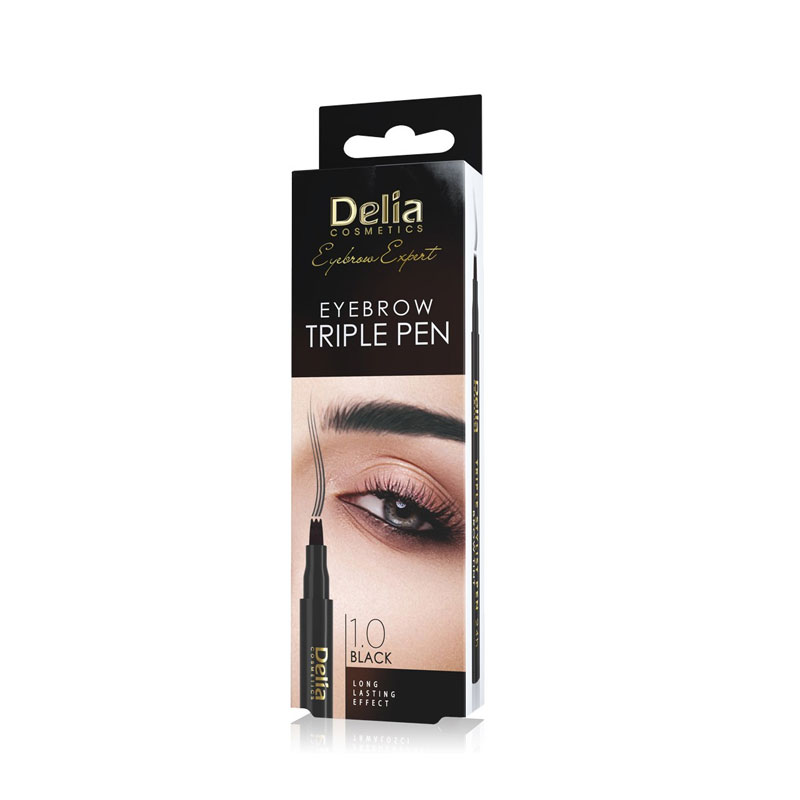 DELIA EYEBROW EXPERT - TRIPLE PEN Black 1.0