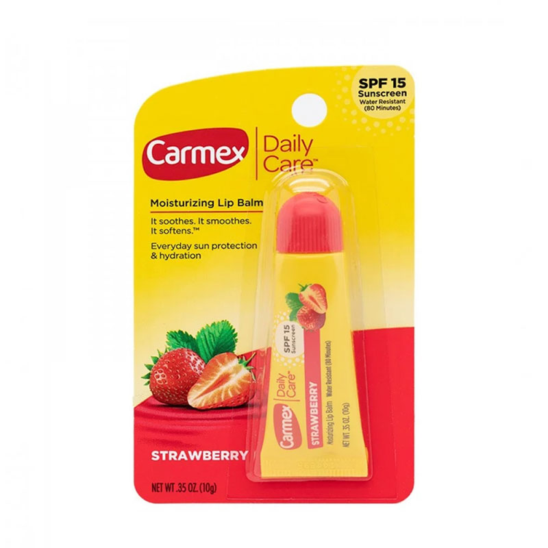 Carmex. Daily Care Strawberry Tube Moisturising Lip Balm SPF 15, 10 g