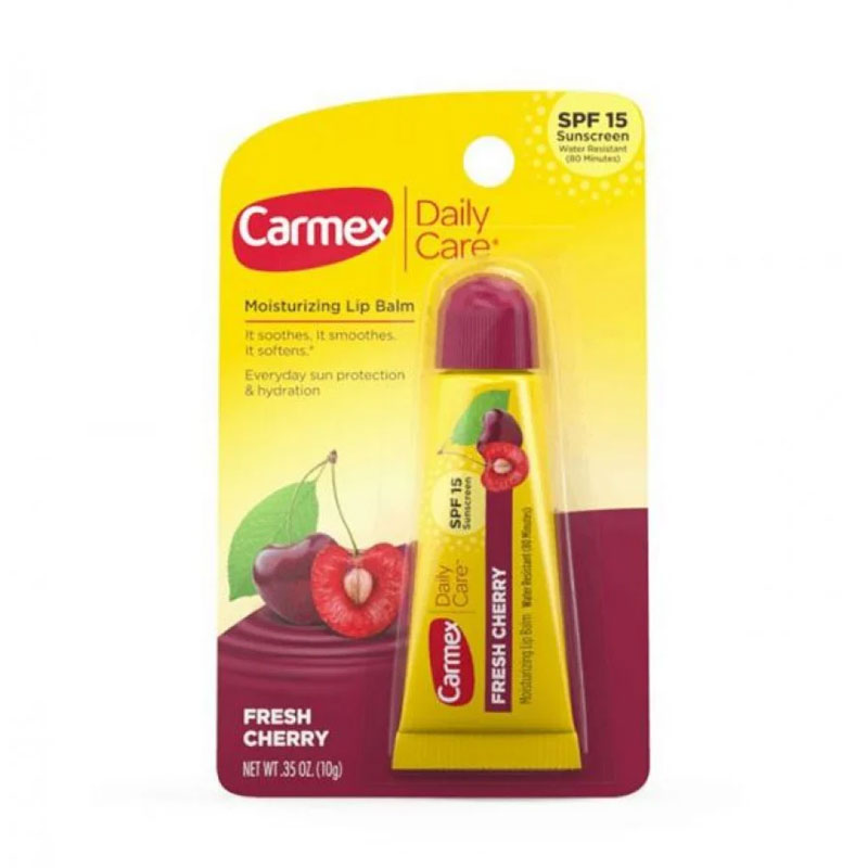 Carmex. Daily Care Fresh Cherry Tube Moisturising Lip Balm SPF 15, 10 g