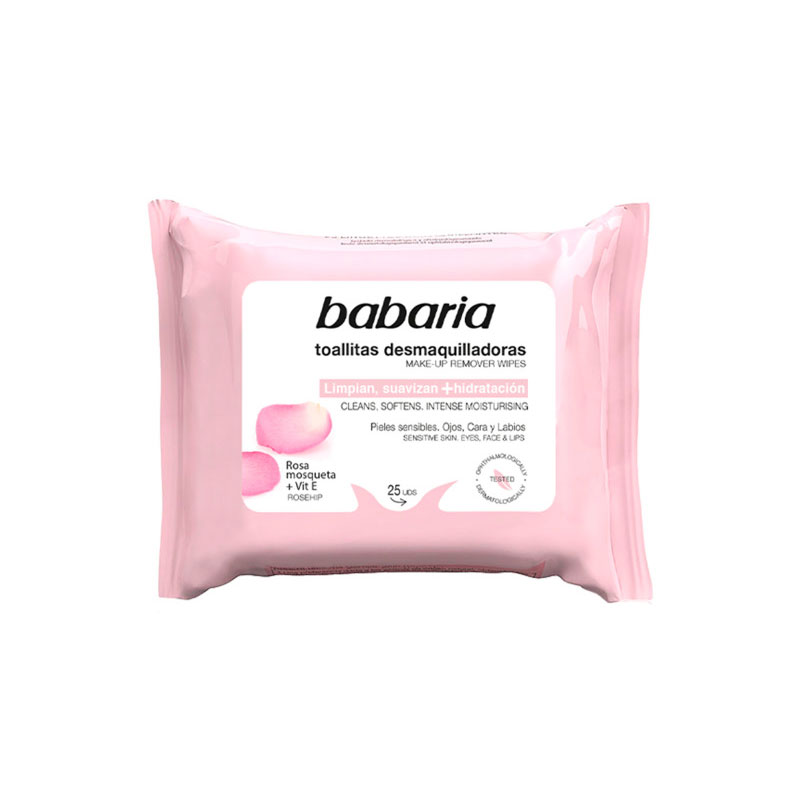 BABARIA ROSEHIP MAKE UP REMOVER WIPES