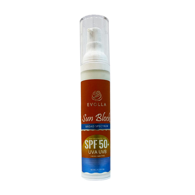 EVOLLA SUN BLOCK BROAD SPECTRUM SPF 50+ UVA UVB
